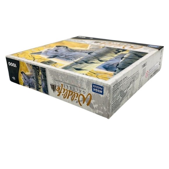 New Mega Brands 1000 piece 2011 Wildlife Gallery Puzzle ASPEN WOLF Sealed Box - Picture 3 of 7